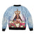 Guam Patroness Sleeve Zip Bomber Jacket The Legend Santa Marian Kamalen