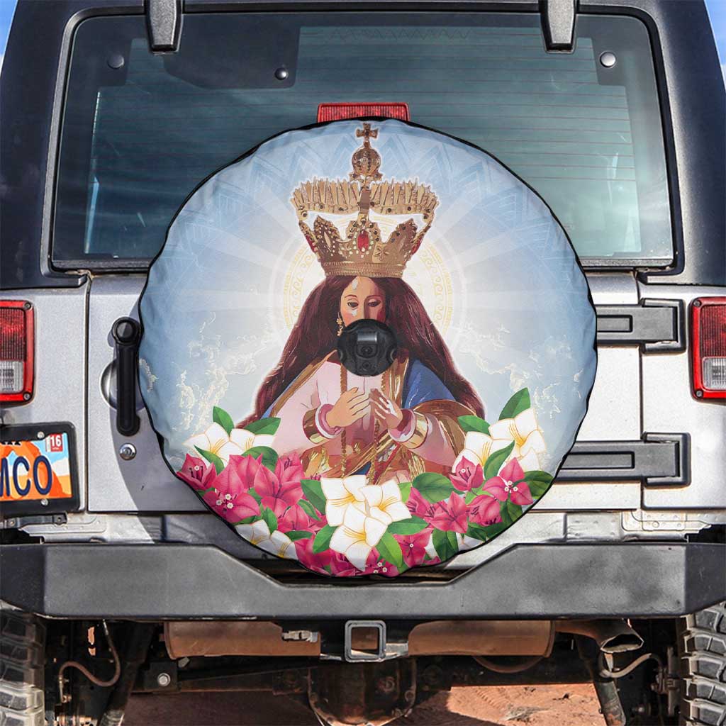 Guam Patroness Spare Tire Cover The Legend Santa Marian Kamalen LT05 Blue - Polynesian Pride