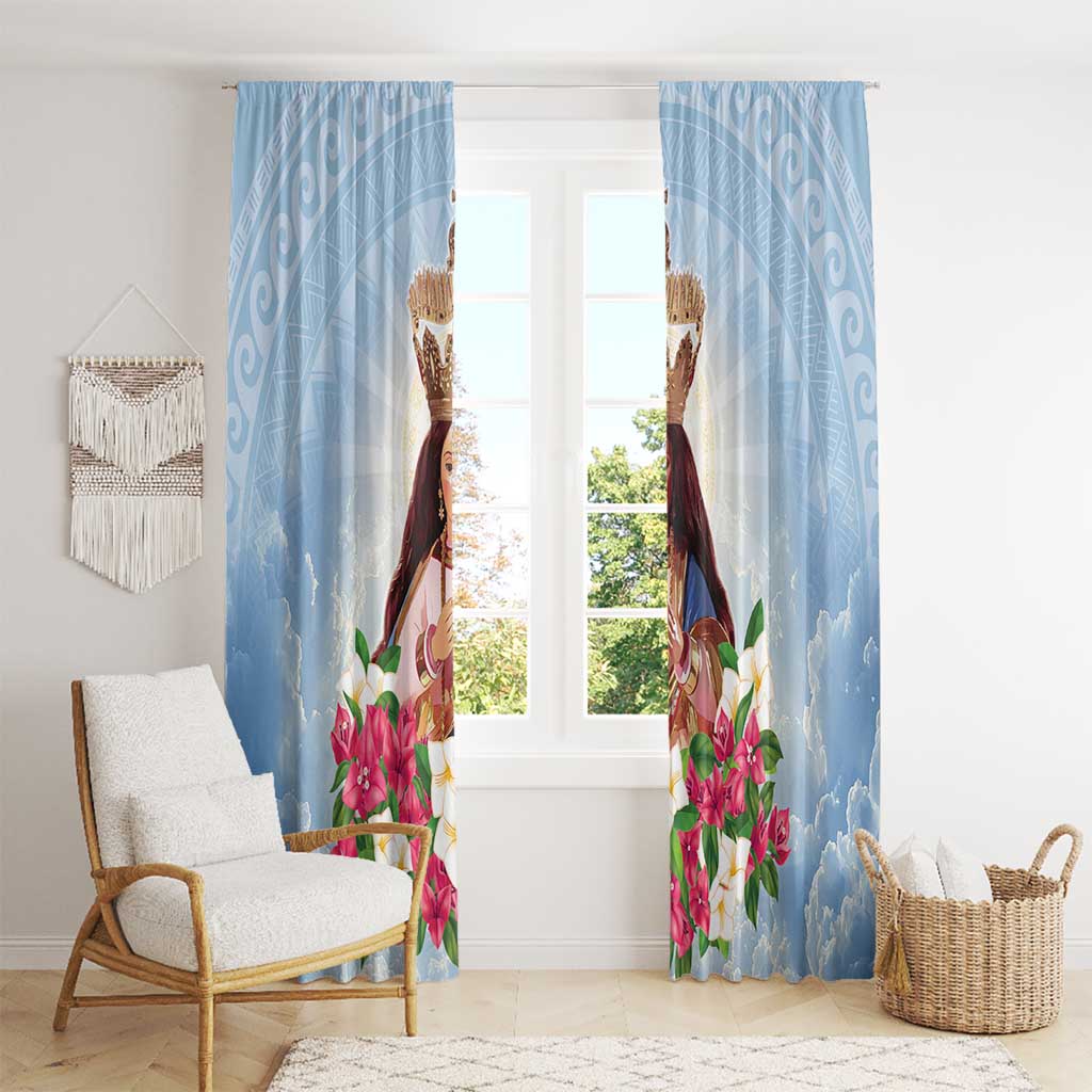 Guam Patroness Window Curtain The Legend Santa Marian Kamalen LT05 - Polynesian Pride