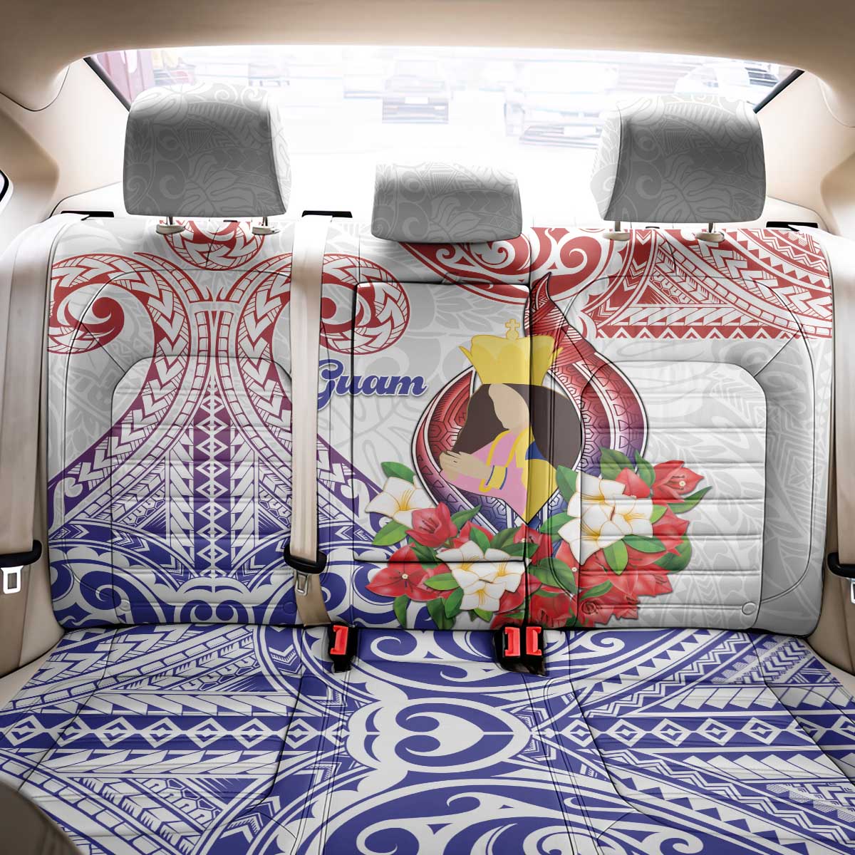Happy Guam Santa Marian Kamalen Day Back Car Seat Cover