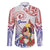 Happy Guam Santa Marian Kamalen Day Family Matching Off The Shoulder Long Sleeve Dress and Hawaiian Shirt