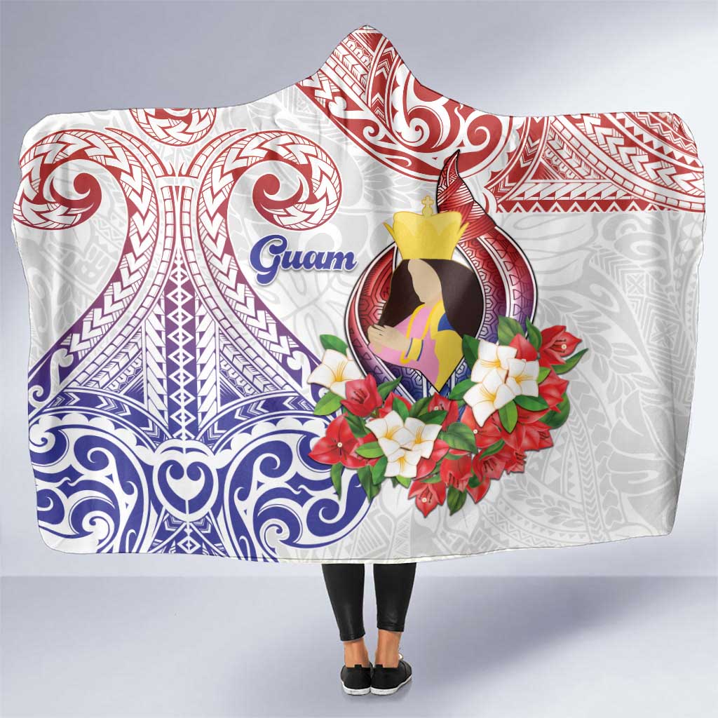 Happy Guam Santa Marian Kamalen Day Hooded Blanket LT05 One Size White - Polynesian Pride