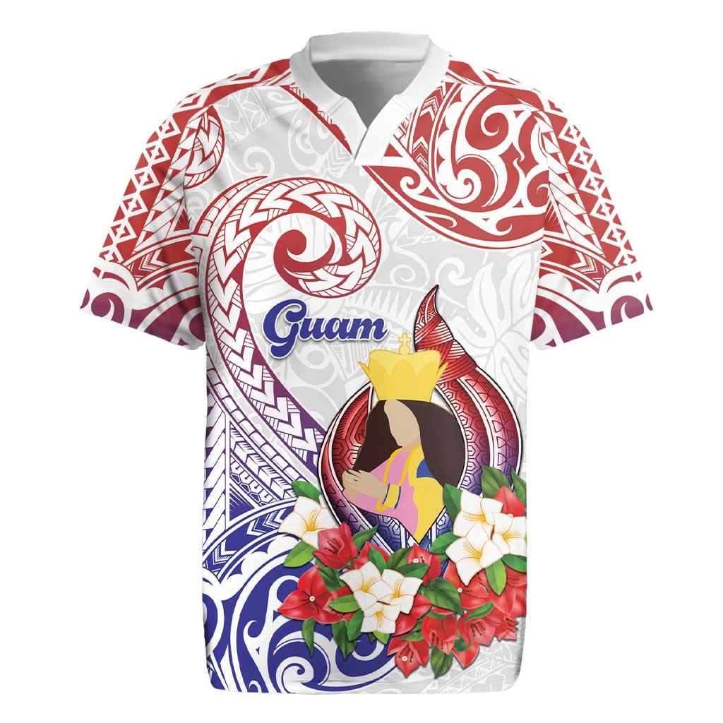 Happy Guam Santa Marian Kamalen Day Rugby Jersey LT05 White - Polynesian Pride