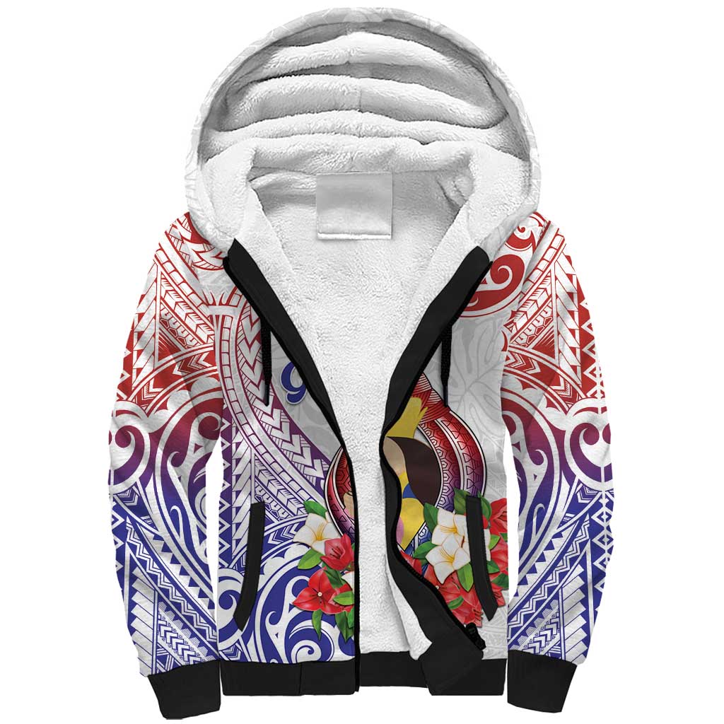 Happy Guam Santa Marian Kamalen Day Sherpa Hoodie LT05 Unisex White - Polynesian Pride