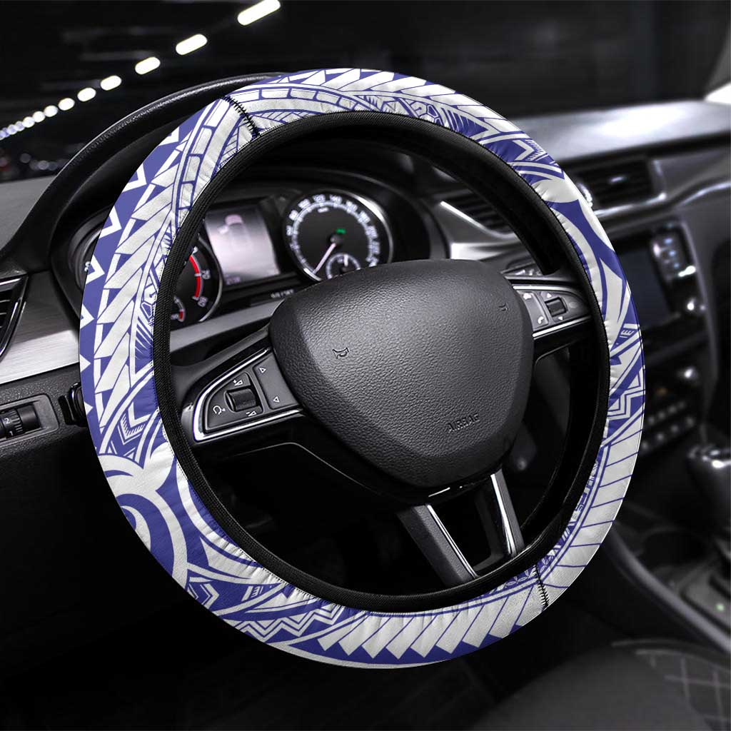 Happy Guam Santa Marian Kamalen Day Steering Wheel Cover LT05 Universal Fit White - Polynesian Pride