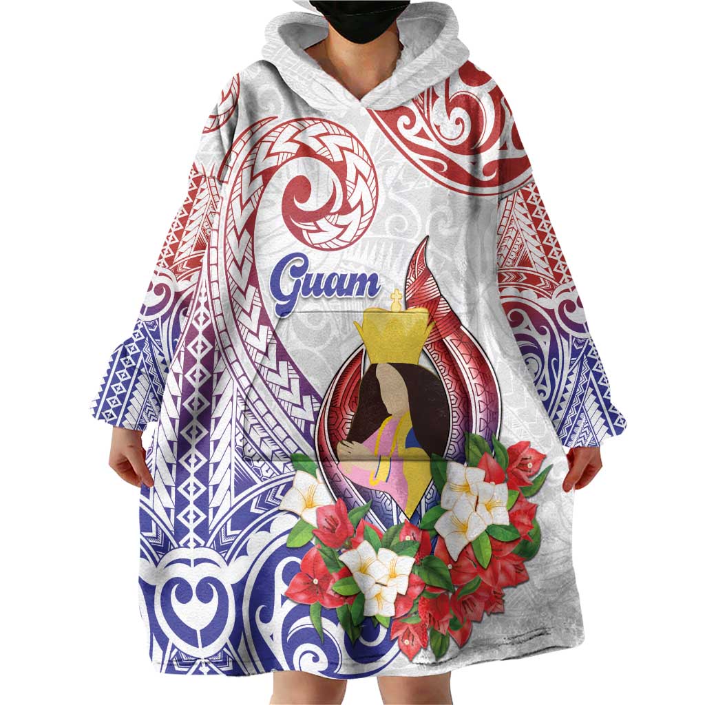 Happy Guam Santa Marian Kamalen Day Wearable Blanket Hoodie LT05 - Polynesian Pride