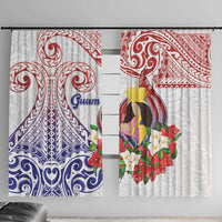 Happy Guam Santa Marian Kamalen Day Window Curtain LT05 With Hooks White - Polynesian Pride