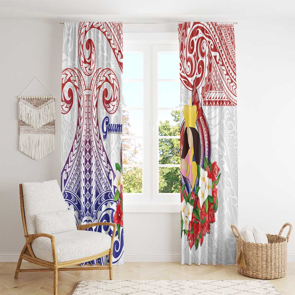 Happy Guam Santa Marian Kamalen Day Window Curtain LT05 - Polynesian Pride