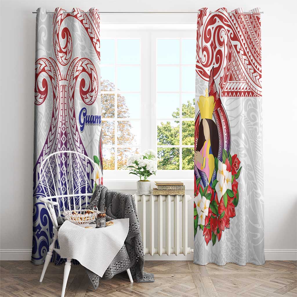 Happy Guam Santa Marian Kamalen Day Window Curtain LT05 - Polynesian Pride
