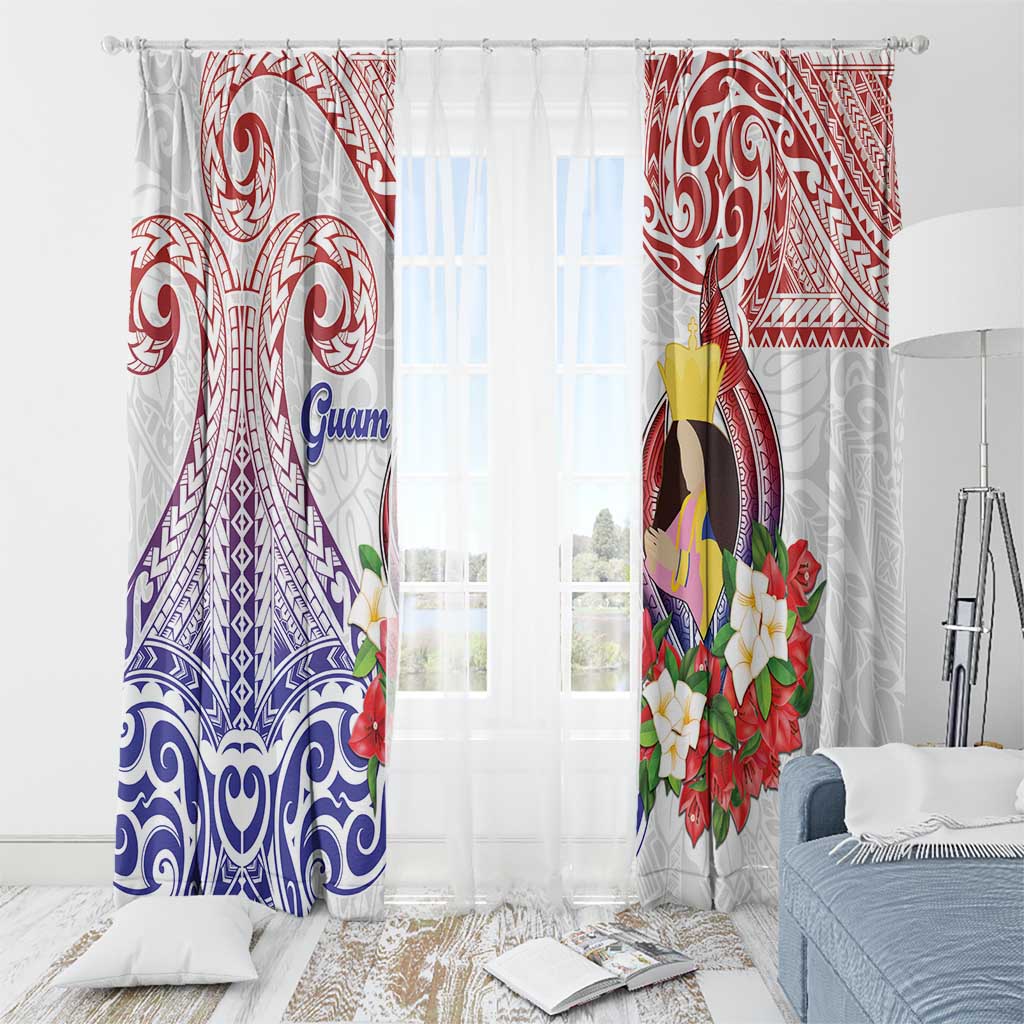 Happy Guam Santa Marian Kamalen Day Window Curtain LT05 - Polynesian Pride