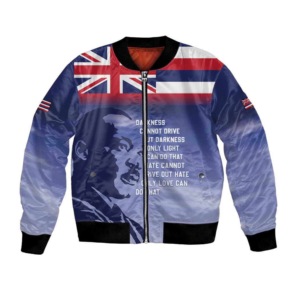 Hawaii MLK Day Bomber Jacket LT05 Unisex Blue - Polynesian Pride