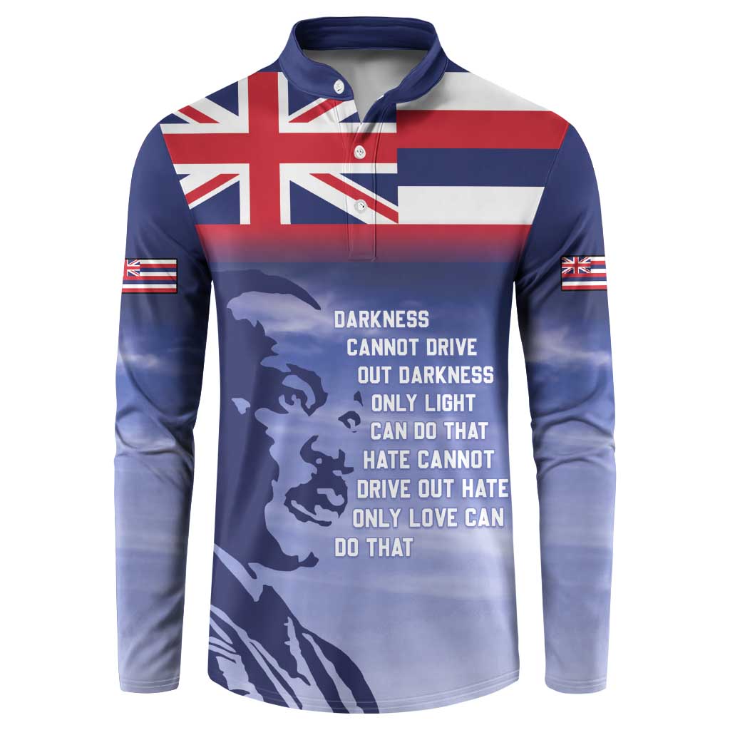Hawaii MLK Day Button Sweatshirt LT05 Blue - Polynesian Pride