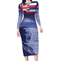 Hawaii MLK Day Family Matching Long Sleeve Bodycon Dress and Hawaiian Shirt