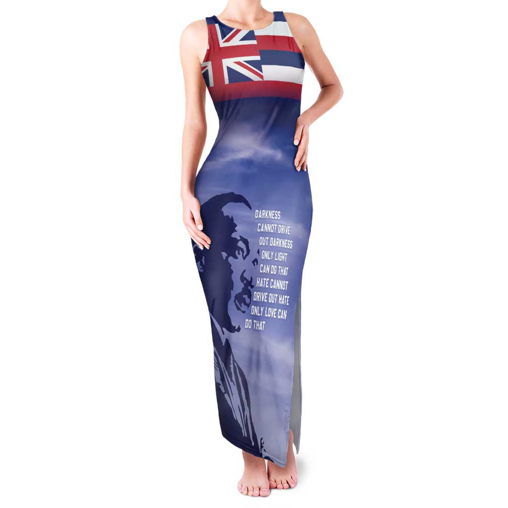 Hawaii MLK Day Family Matching Tank Maxi Dress and Hawaiian Shirt