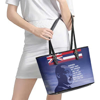 Hawaii MLK Day Leather Tote Bag LT05 - Polynesian Pride