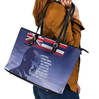Hawaii MLK Day Leather Tote Bag LT05 - Polynesian Pride