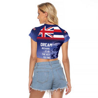 Hawaii MLK Day Raglan Cropped T Shirt LT05 - Polynesian Pride