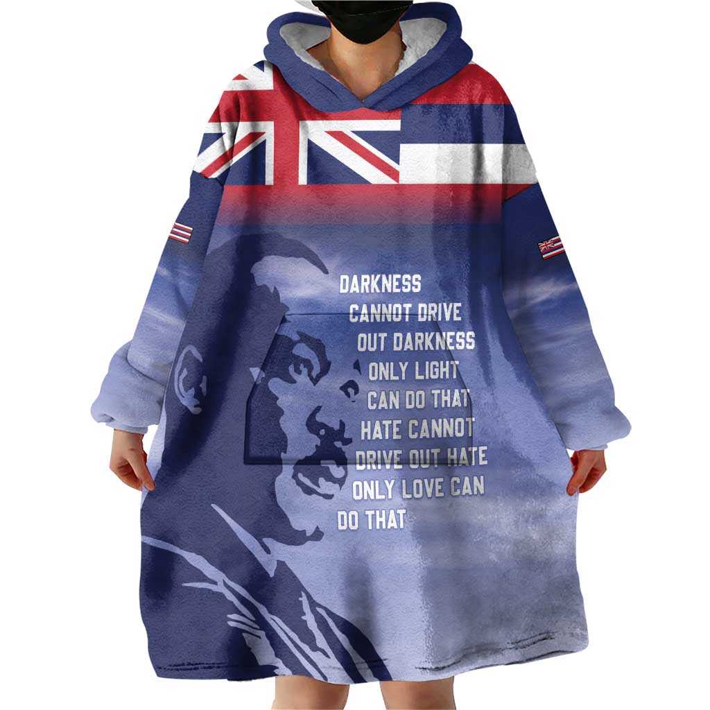 Hawaii MLK Day Wearable Blanket Hoodie LT05 - Polynesian Pride