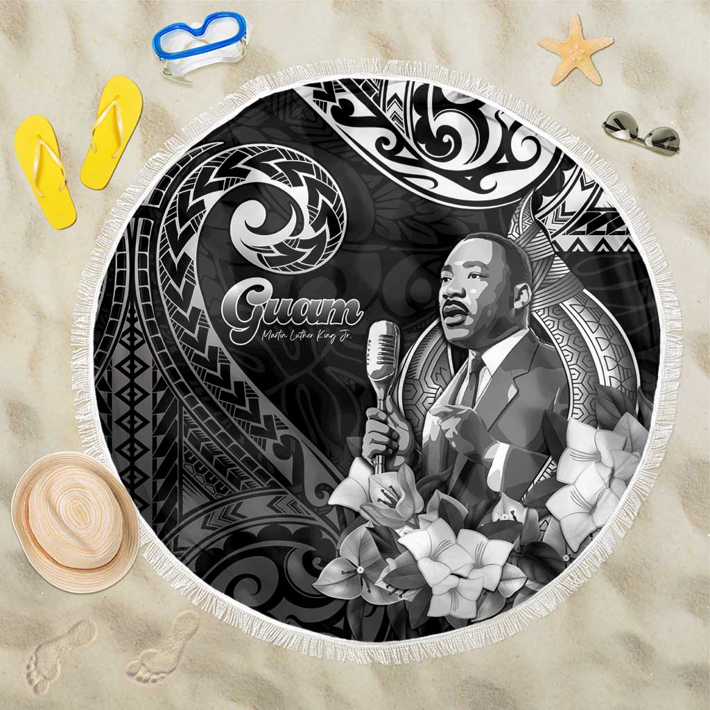 Guam MLK Day Beach Blanket The Legacy Of MLK LT05 One Size 150cm Black - Polynesian Pride