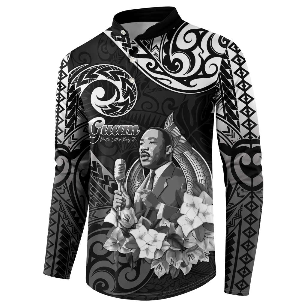 Guam MLK Day Button Sweatshirt The Legacy Of MLK LT05 - Polynesian Pride