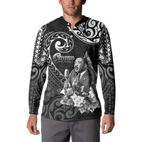 Guam MLK Day Button Sweatshirt The Legacy Of MLK LT05 - Polynesian Pride