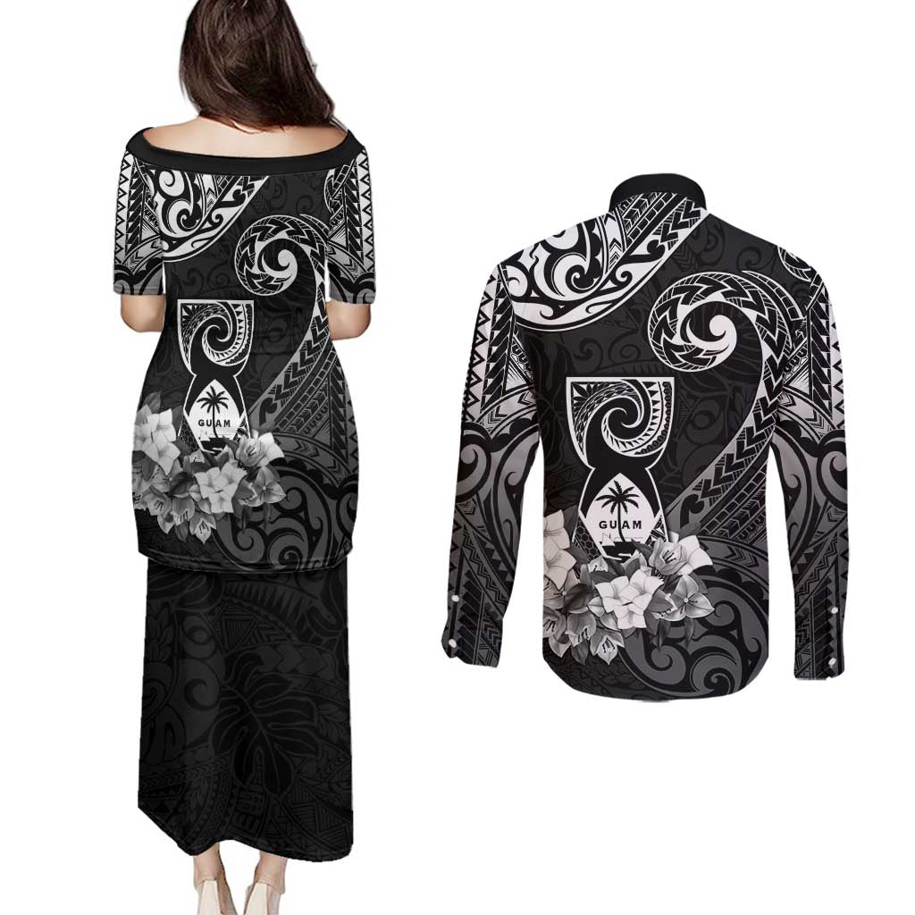 Guam MLK Day Couples Matching Puletasi and Long Sleeve Button Shirt The Legacy Of MLK LT05 - Polynesian Pride