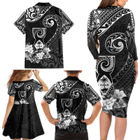 Guam MLK Day Family Matching Long Sleeve Bodycon Dress and Hawaiian Shirt The Legacy Of MLK