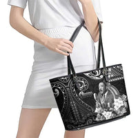 Guam MLK Day Leather Tote Bag The Legacy Of MLK LT05 - Polynesian Pride