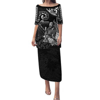 Guam MLK Day Puletasi The Legacy Of MLK LT05 Long Dress Black - Polynesian Pride