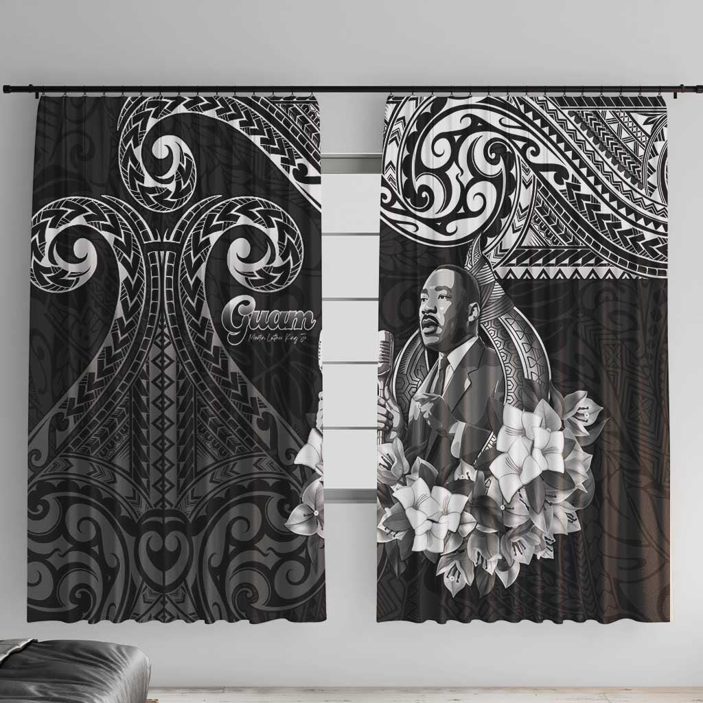 Guam MLK Day Window Curtain The Legacy Of MLK LT05 With Hooks Black - Polynesian Pride