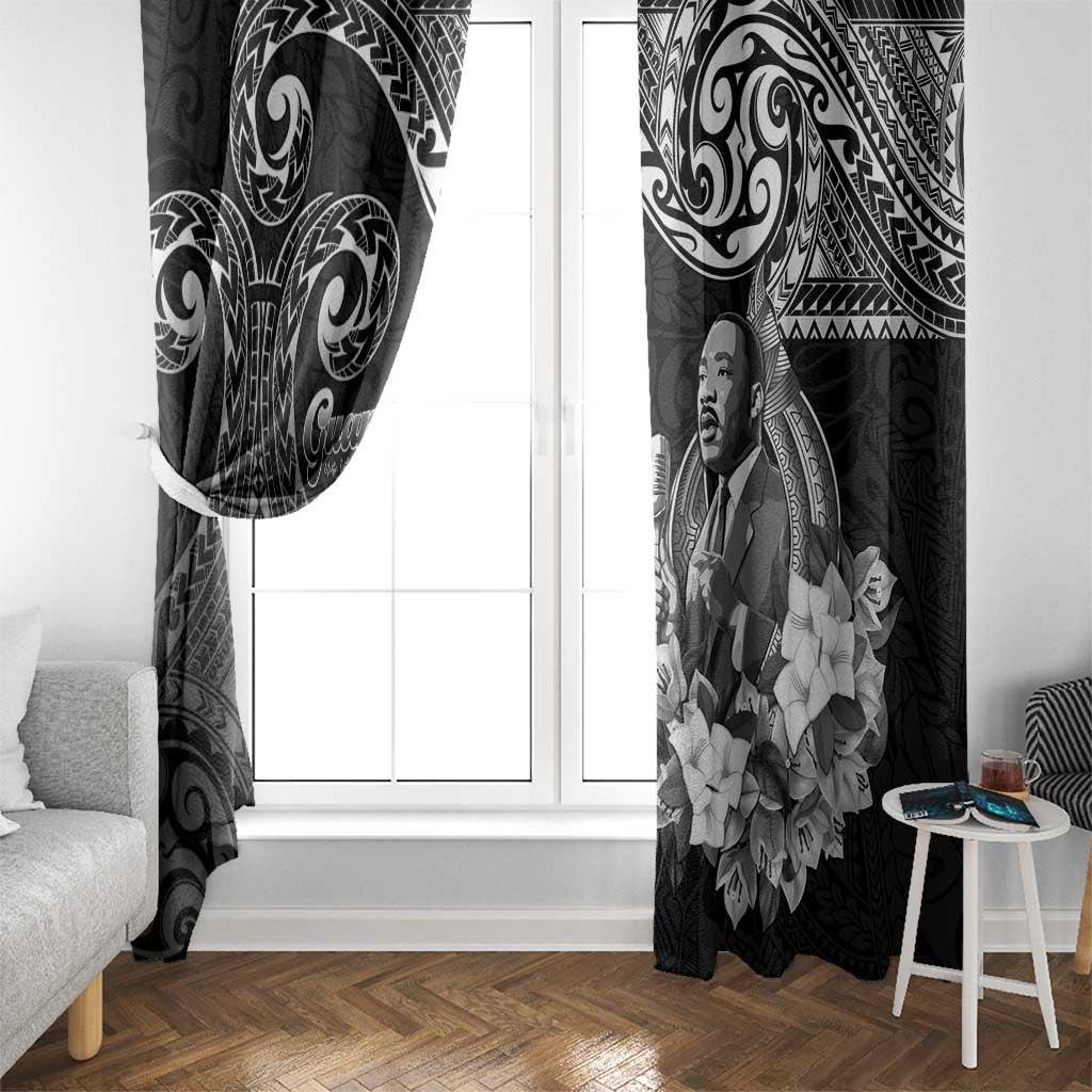 Guam MLK Day Window Curtain The Legacy Of MLK LT05 - Polynesian Pride