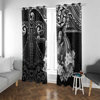 Guam MLK Day Window Curtain The Legacy Of MLK LT05 With Grommets Black - Polynesian Pride