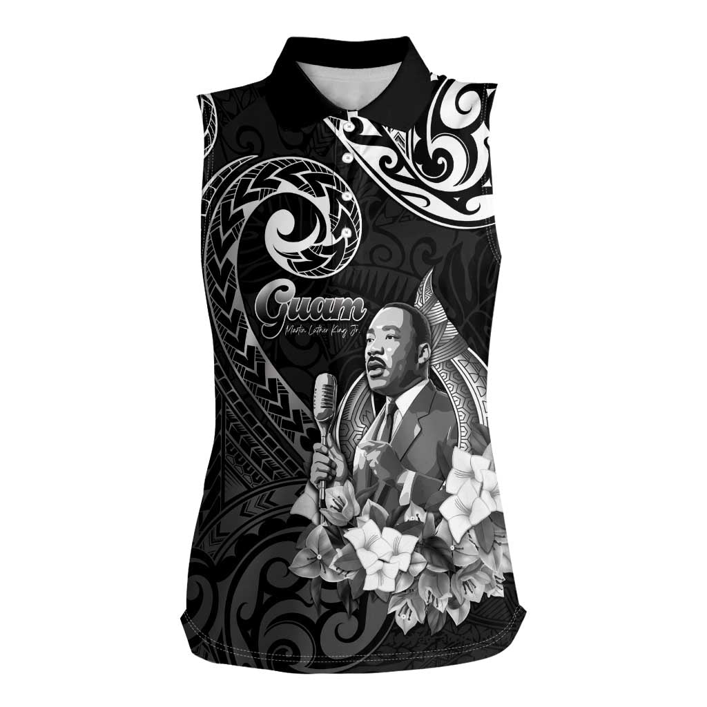 Guam MLK Day Women Sleeveless Polo Shirt The Legacy Of MLK