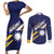 Personalised Happy Nauru Independence Day Couples Matching Short Sleeve Bodycon Dress and Long Sleeve Button Shirt Polynesian Pattern