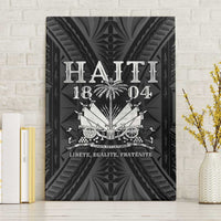 Haiti 1804 Canvas Wall Art Polynesian Silver Neg Maron LT05 Without Frame Silver - Polynesian Pride