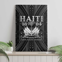Haiti 1804 Canvas Wall Art Polynesian Silver Neg Maron LT05 - Polynesian Pride