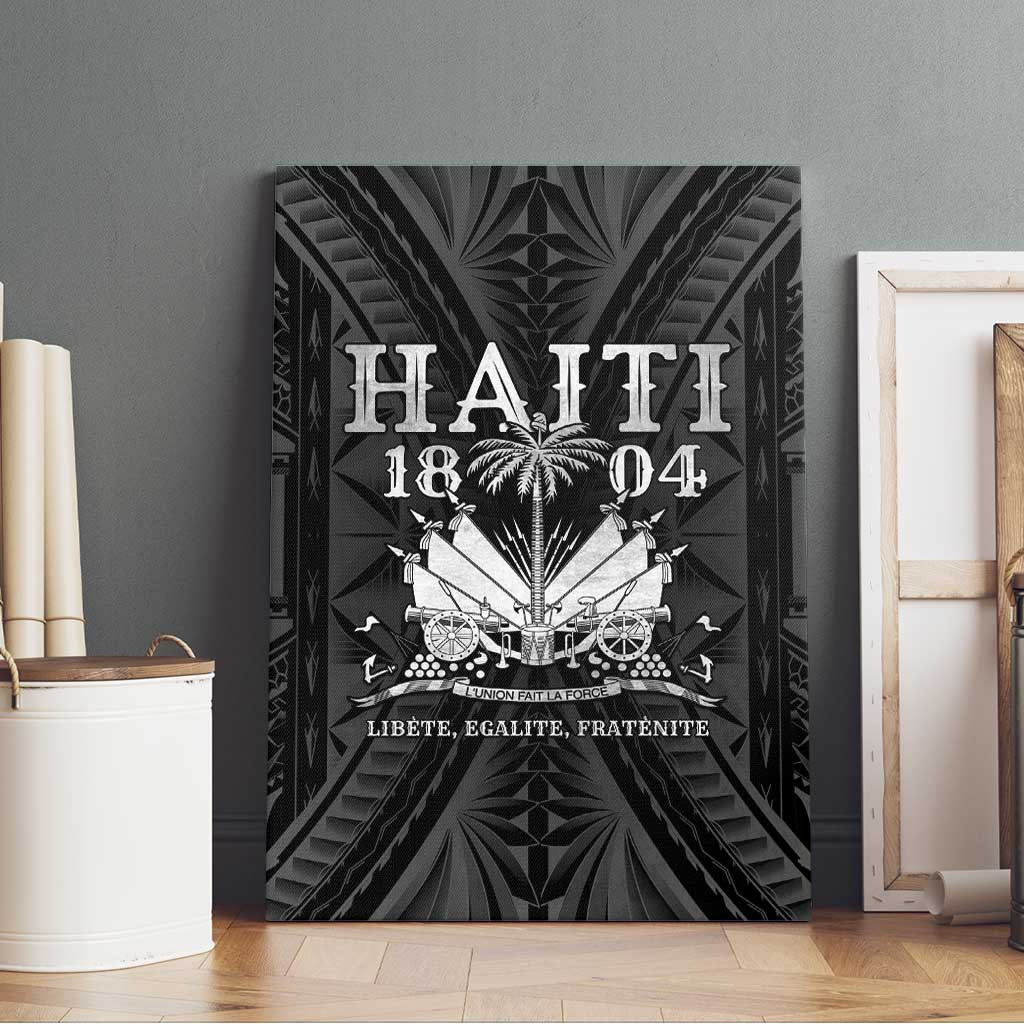 Haiti 1804 Canvas Wall Art Polynesian Silver Neg Maron LT05 - Polynesian Pride