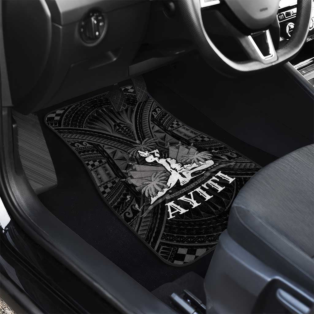 Haiti 1804 Car Mats Polynesian Silver Neg Maron LT05 - Polynesian Pride
