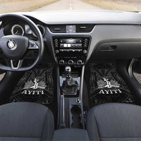 Haiti 1804 Car Mats Polynesian Silver Neg Maron LT05 Set 2pcs - Front Silver - Polynesian Pride