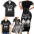 Haiti 1804 Family Matching Short Sleeve Bodycon Dress and Hawaiian Shirt Polynesian Silver Neg Maron