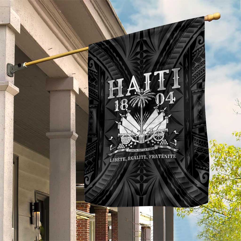 Haiti 1804 Garden Flag Polynesian Silver Neg Maron LT05 House Flag Silver - Polynesian Pride