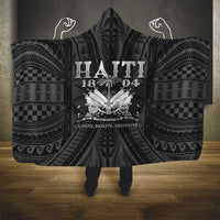 Haiti 1804 Hooded Blanket Polynesian Silver Neg Maron LT05 - Polynesian Pride