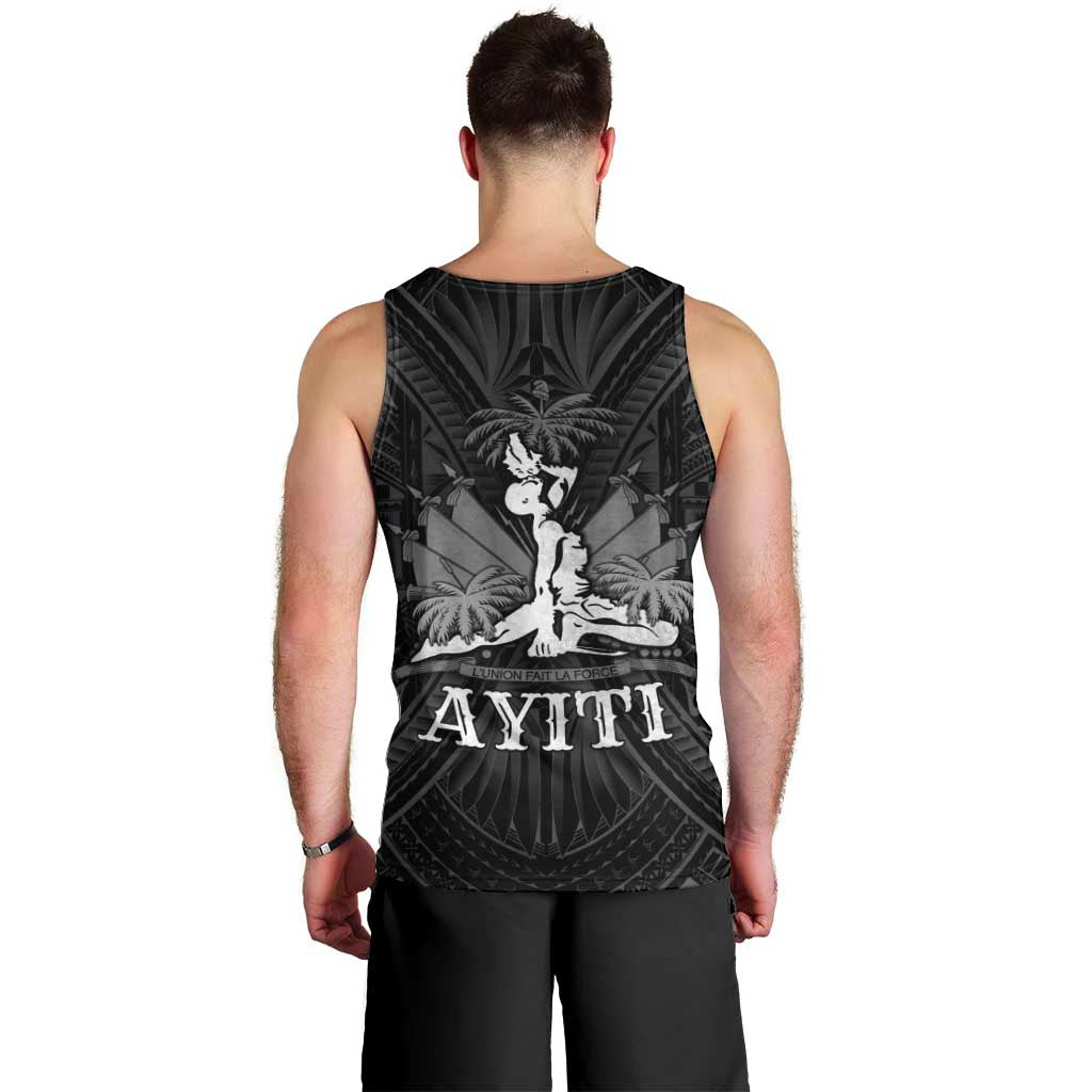 Haiti 1804 Men Tank Top Polynesian Silver Neg Maron LT05 - Polynesian Pride