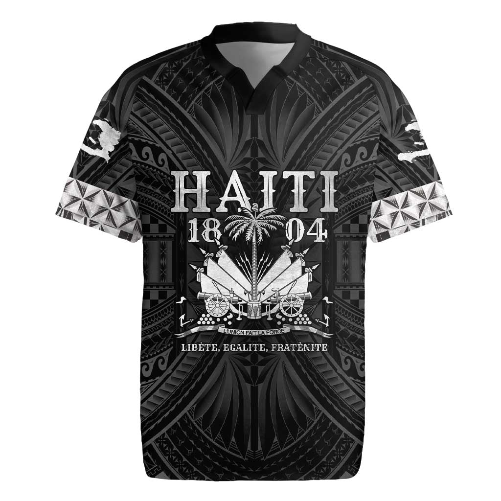 Haiti 1804 Rugby Jersey Polynesian Silver Neg Maron LT05 Silver - Polynesian Pride