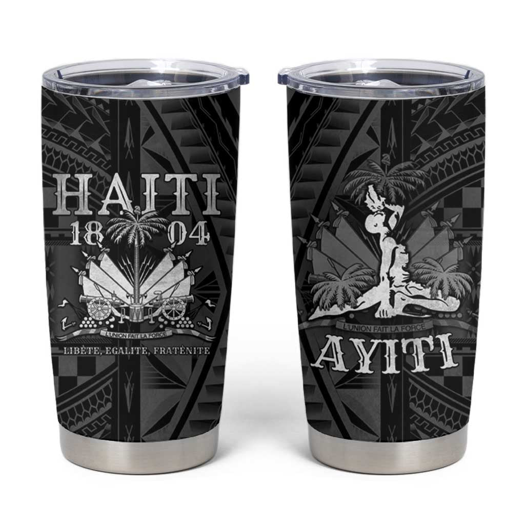 Haiti 1804 Tumbler Cup Polynesian Silver Neg Maron LT05 Silver - Polynesian Pride