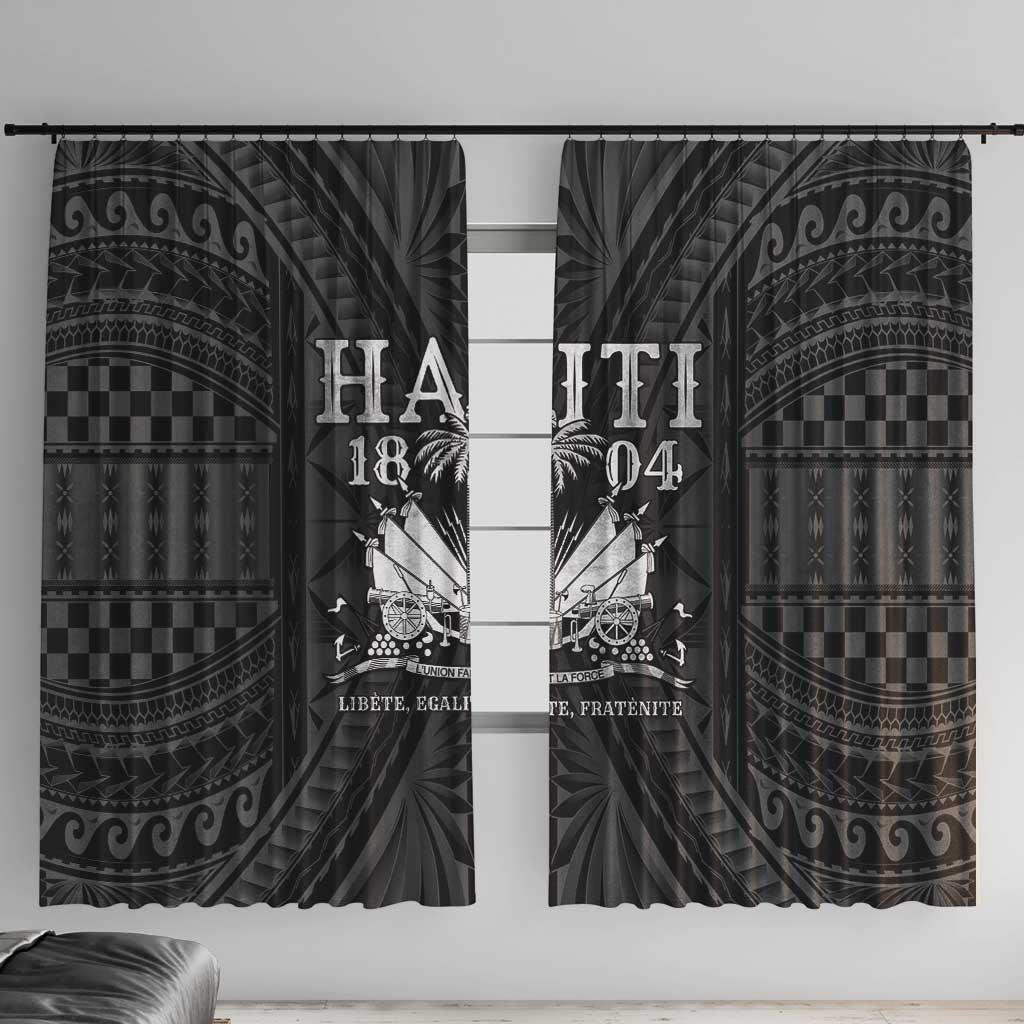 Haiti 1804 Window Curtain Polynesian Silver Neg Maron LT05 With Hooks Silver - Polynesian Pride