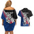 Custom New Zealand Auckland Cricket Couples Matching Off Shoulder Short Dress and Hawaiian Shirt With Maori Pattern