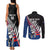 Custom New Zealand Auckland Cricket Couples Matching Tank Maxi Dress and Long Sleeve Button Shirt With Maori Pattern