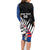 Custom New Zealand Auckland Cricket Family Matching Long Sleeve Bodycon Dress and Hawaiian Shirt With Maori Pattern