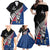 Custom New Zealand Auckland Cricket Family Matching Off Shoulder Maxi Dress and Hawaiian Shirt With Maori Pattern